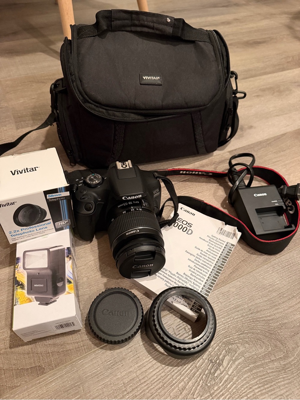 Canon DSLR EOS 2000D Camera Kit - Great Condition